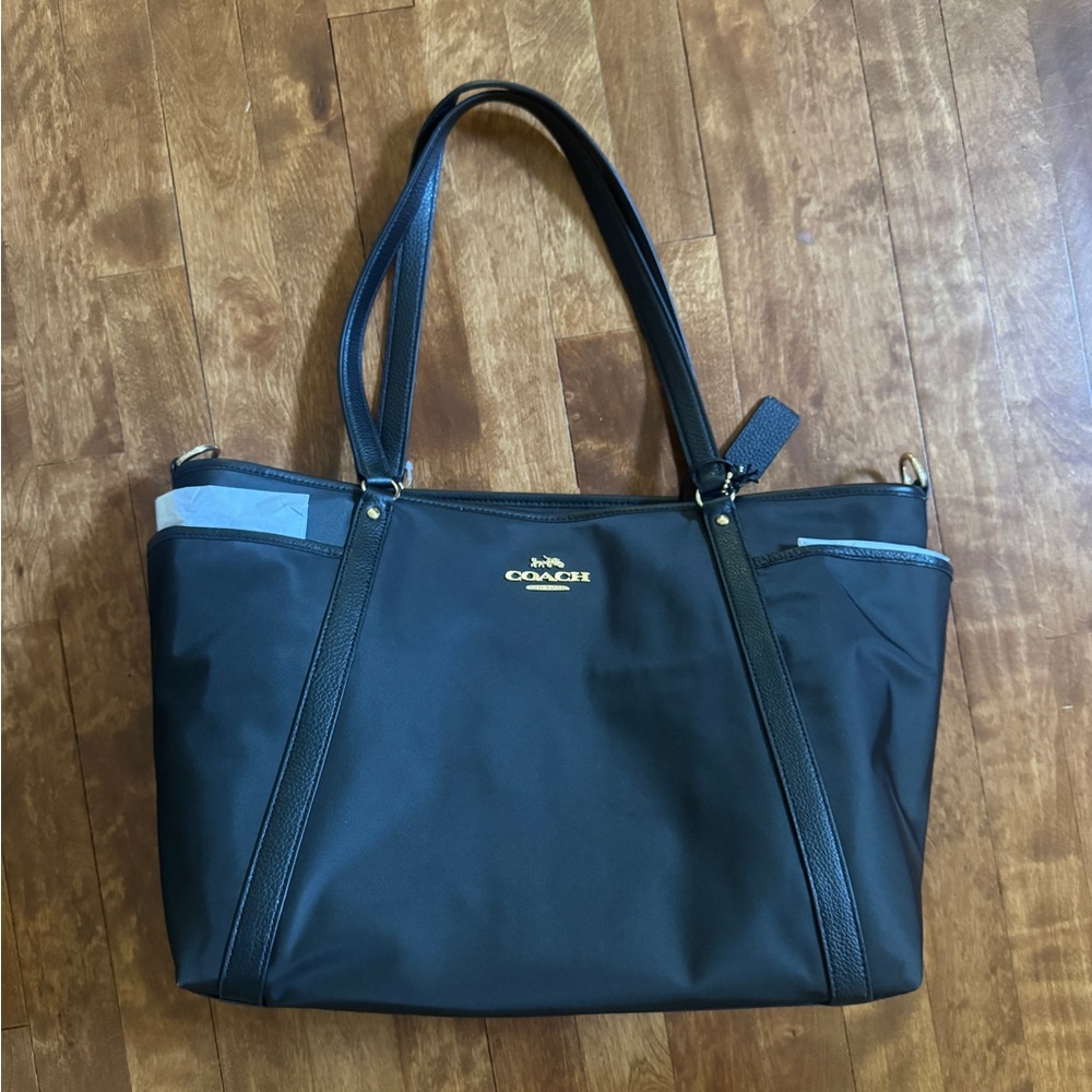Coach Black Nylon Baby Tote Bag